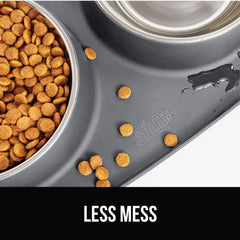 GORILLA GRIP: tazones acero inoxidable 2 tazas para mascotas medianas.