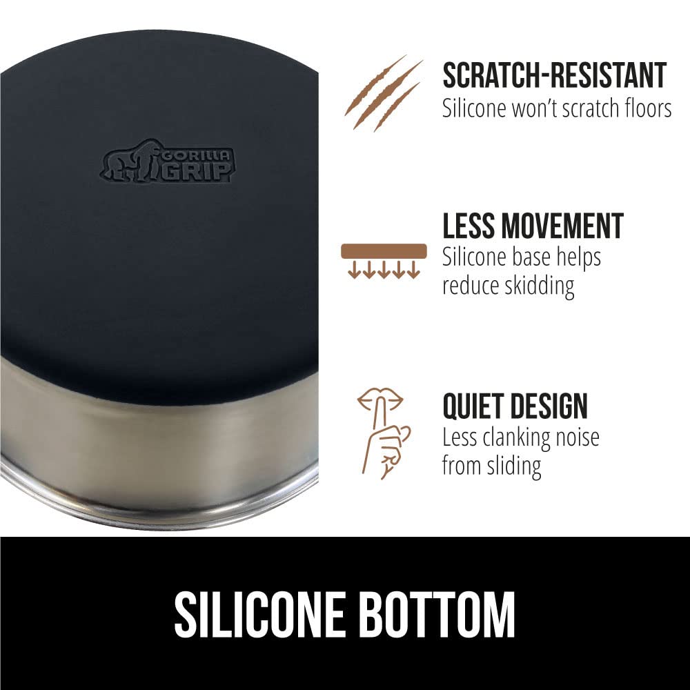 Tazones Gorilla Grip aptos para lavavajillas para limpieza rápida.