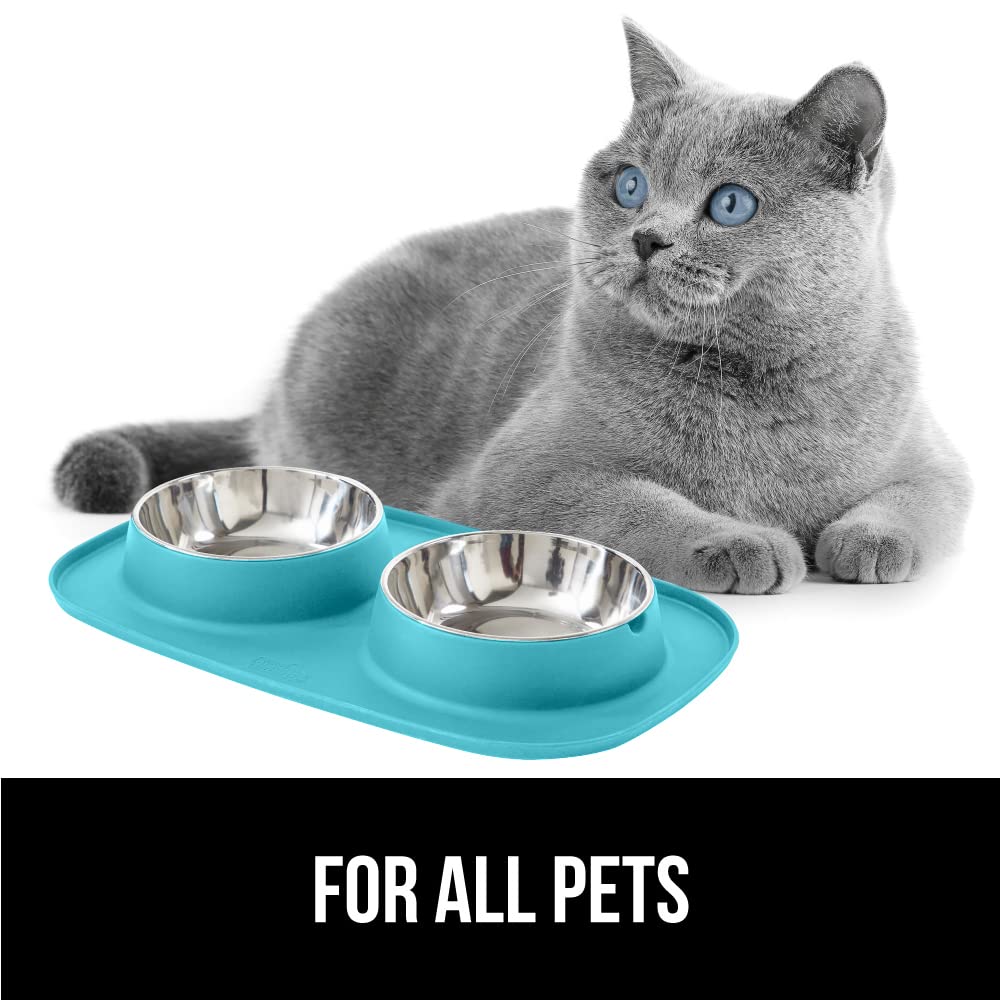 GORILLA GRIP uso diario para perros y gatos, solución ordenada para las comidas.