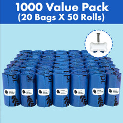 GORILLA SUPPLY bolsas para perro 1000 unidades en color azul.