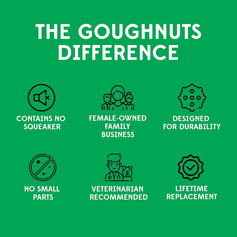 Goughnuts hecho en Estados Unidos; garantía de por vida y reemplazo.