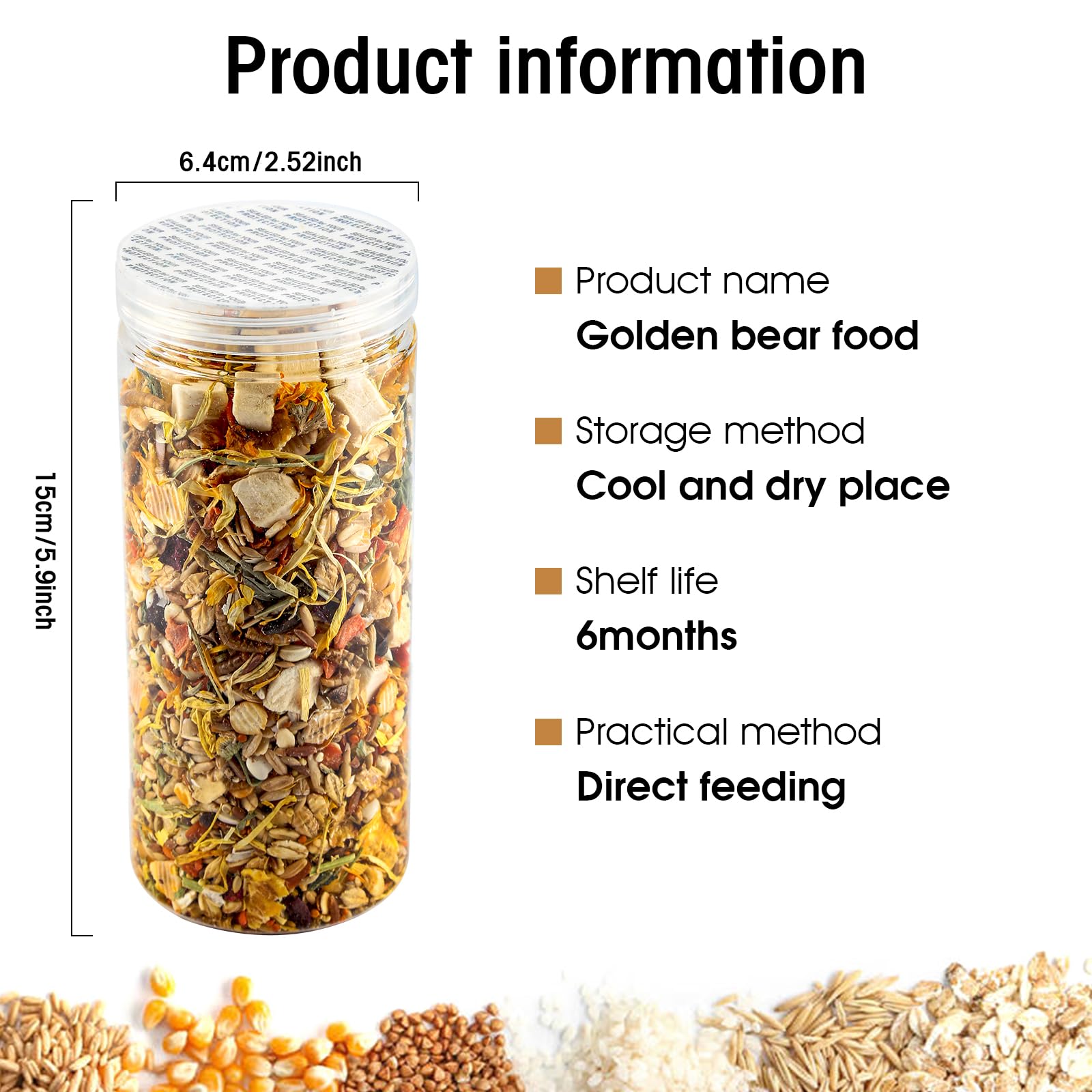 Gourmet Hamster Gerbil Food: sin colores artificiales para una dieta simple
