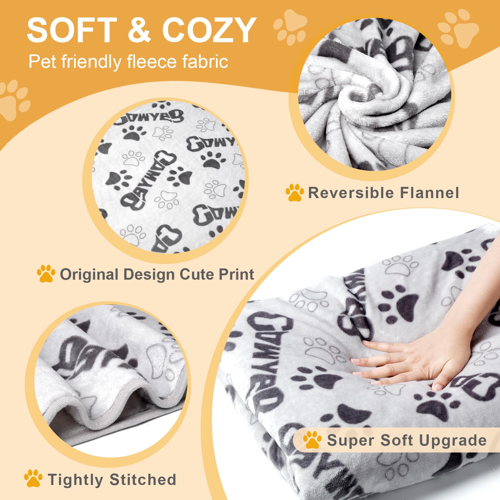 Manta Gowyeg para cama de mascotas; protege sofá y área de descanso.