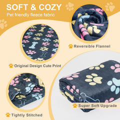 Manta Gowyeg con diseño de patitas, ideal para calmar y entretener a tu mascota