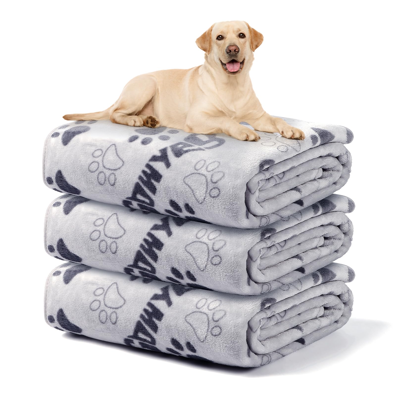 Gowyeg manta para perro grande con patitas, ideal para descanso cómodo.
