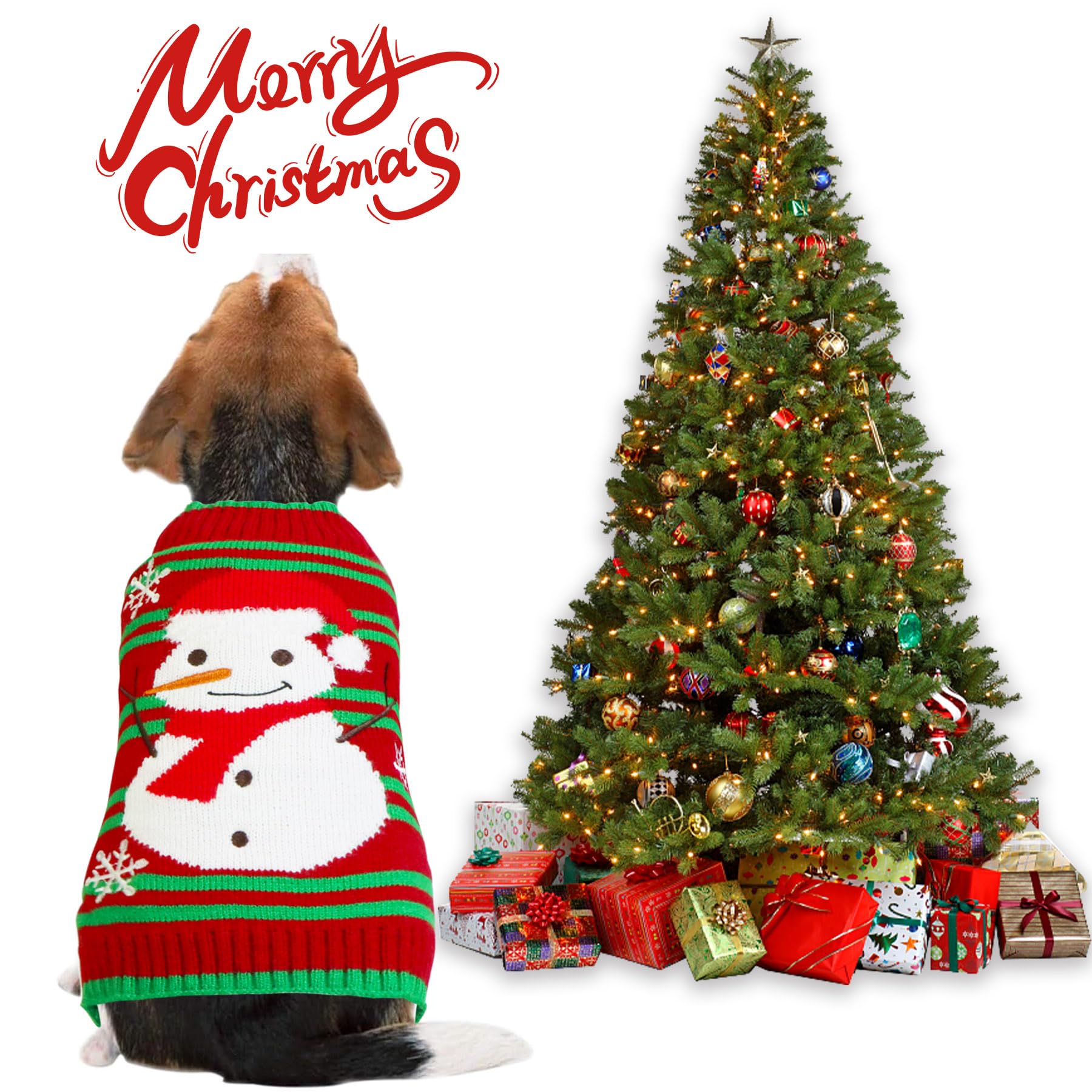 GOYOSWA suéter navideño para perros, cómodo y cálido para paseos.