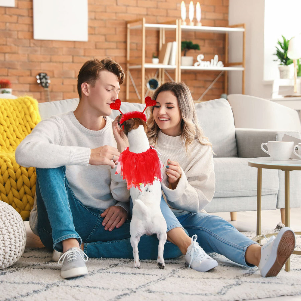 Sesión fotográfica de perro y dueño con conjunto GOYOSWA.