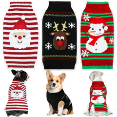 GOYOSWA suéter navideño para perro con Santa, cálido y cómodo para invierno.