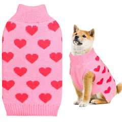 GOYOSWA sudadera para perros valentin con corazon rosa, ideal para dias frios.