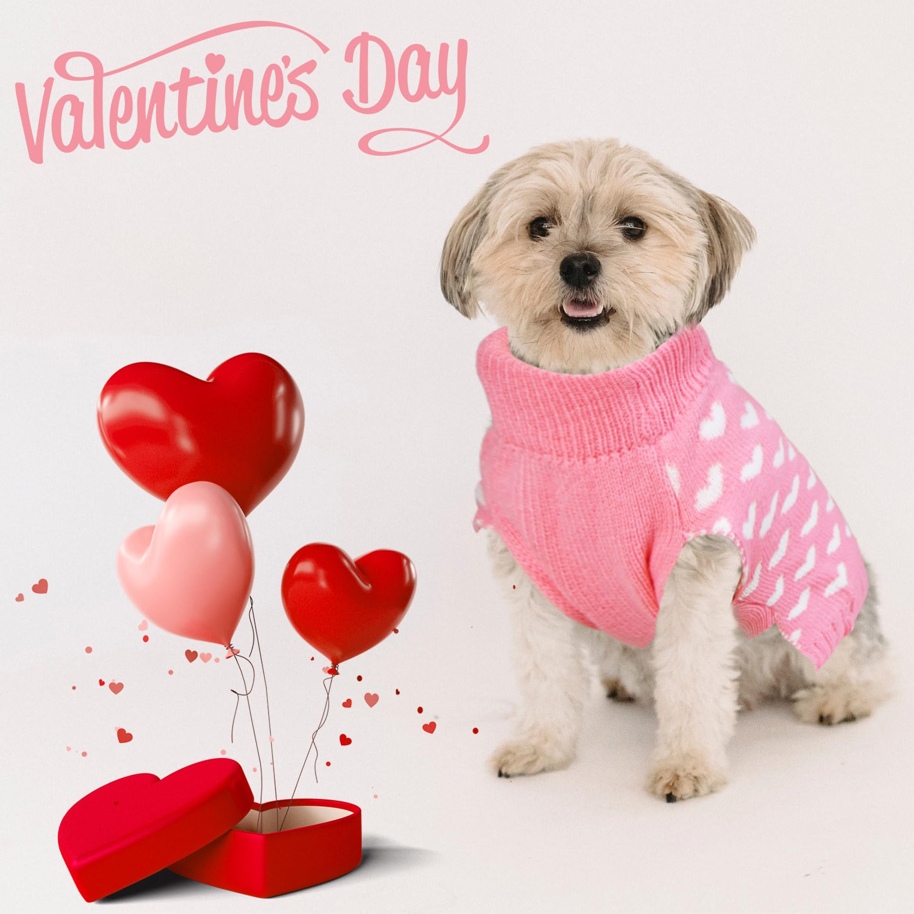 Regalo de San Valentín GOYOSWA para perros, suéter tierno