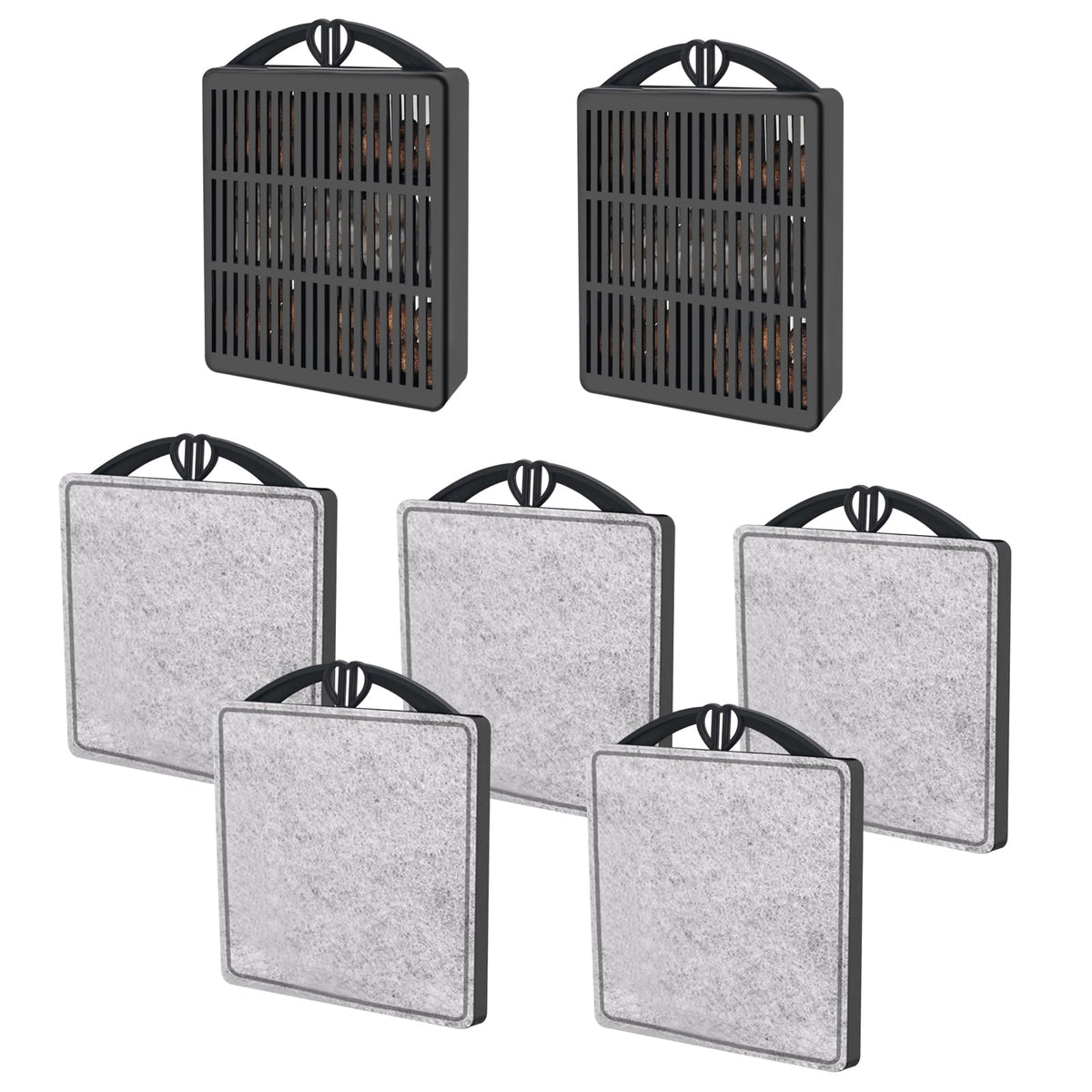 GOZILLA: set de cartuchos de filtro para acuario, 5 cartuchos y 2 cajas para filtración eficiente.