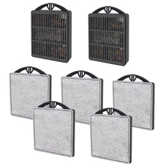GOZILLA: set de cartuchos de filtro para acuario, 5 cartuchos y 2 cajas para filtración eficiente.