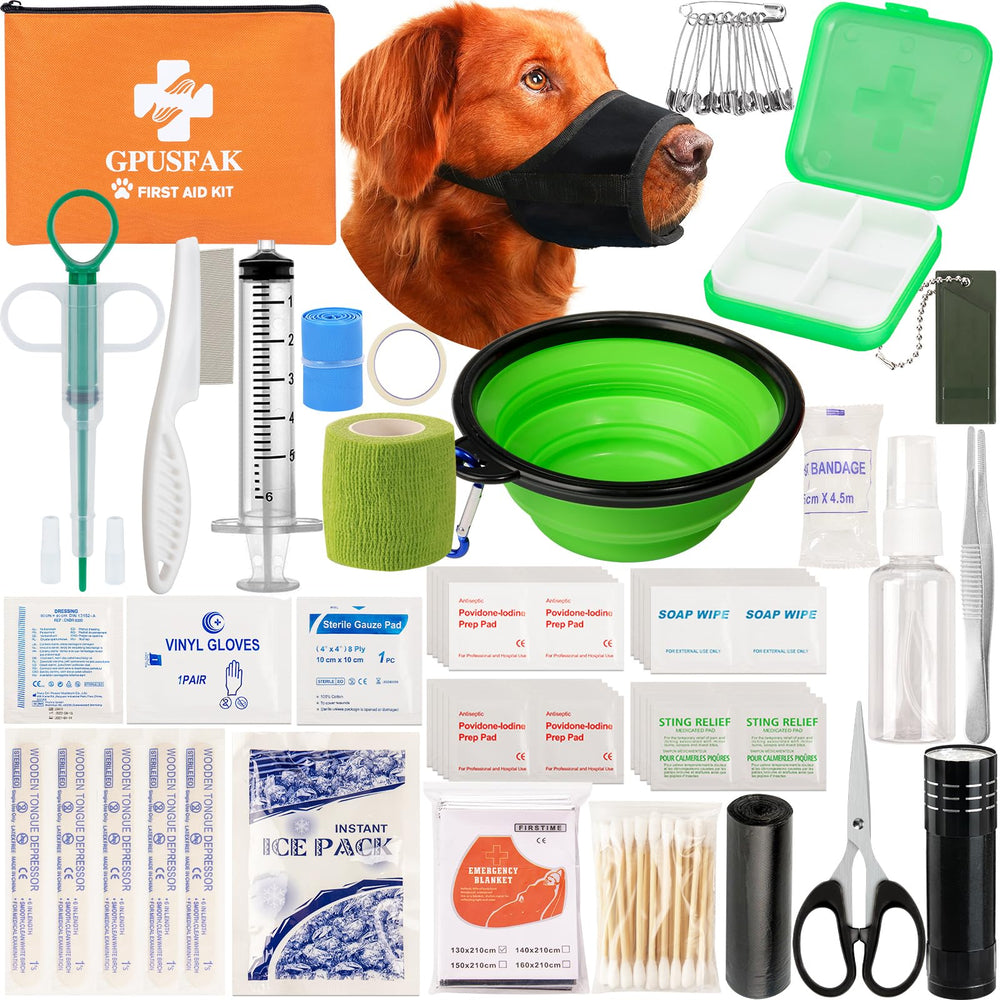GPUSFAK kit primeros auxilios perros bolsa: kit compacto para emergencias en casa o viaje.