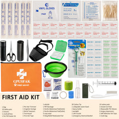GPUSFAK kit primeros auxilios perros emergencia coche: listo para salidas en carretera.