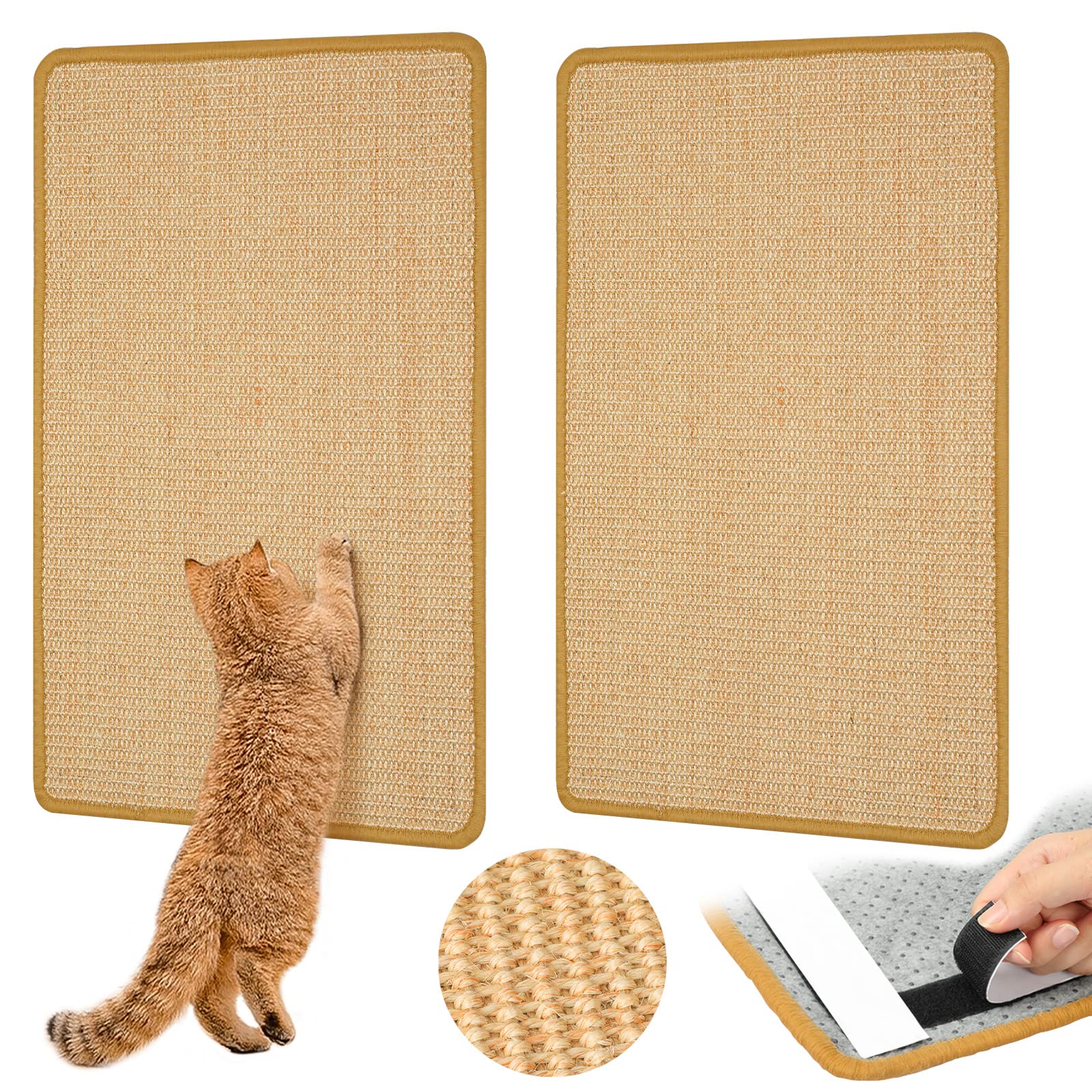 Graciadeco alfombra rascador sisal para gatos, tamaño grande, protege muebles.
