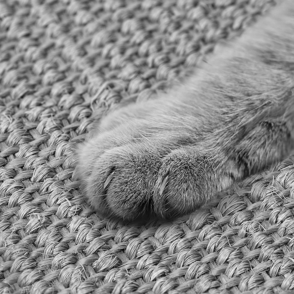 Graciadeco gato gris sisal mat anti-deslizante estabilidad