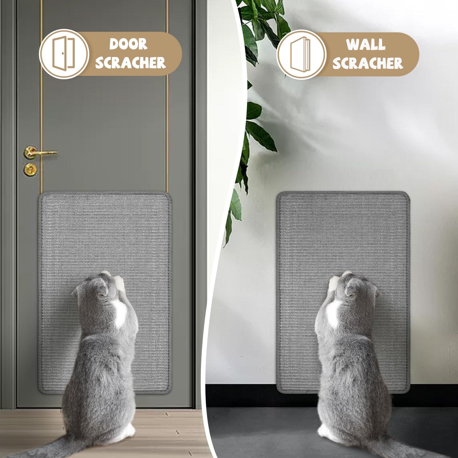 Graciadeco gato gris sisal mat protege mobiliario