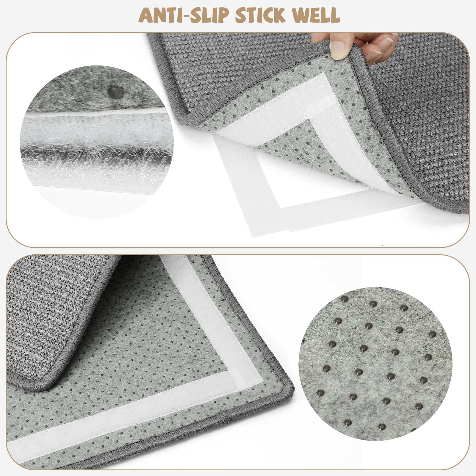 Graciadeco gato gris sisal mat sin químicos seguro