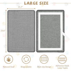 Graciadeco gato gris sisal mat durabilidad ante arañazos
