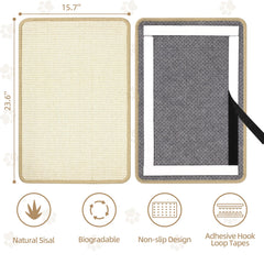 Graciadeco Rascador de pared sisal con adhesivo, fija de forma estable.