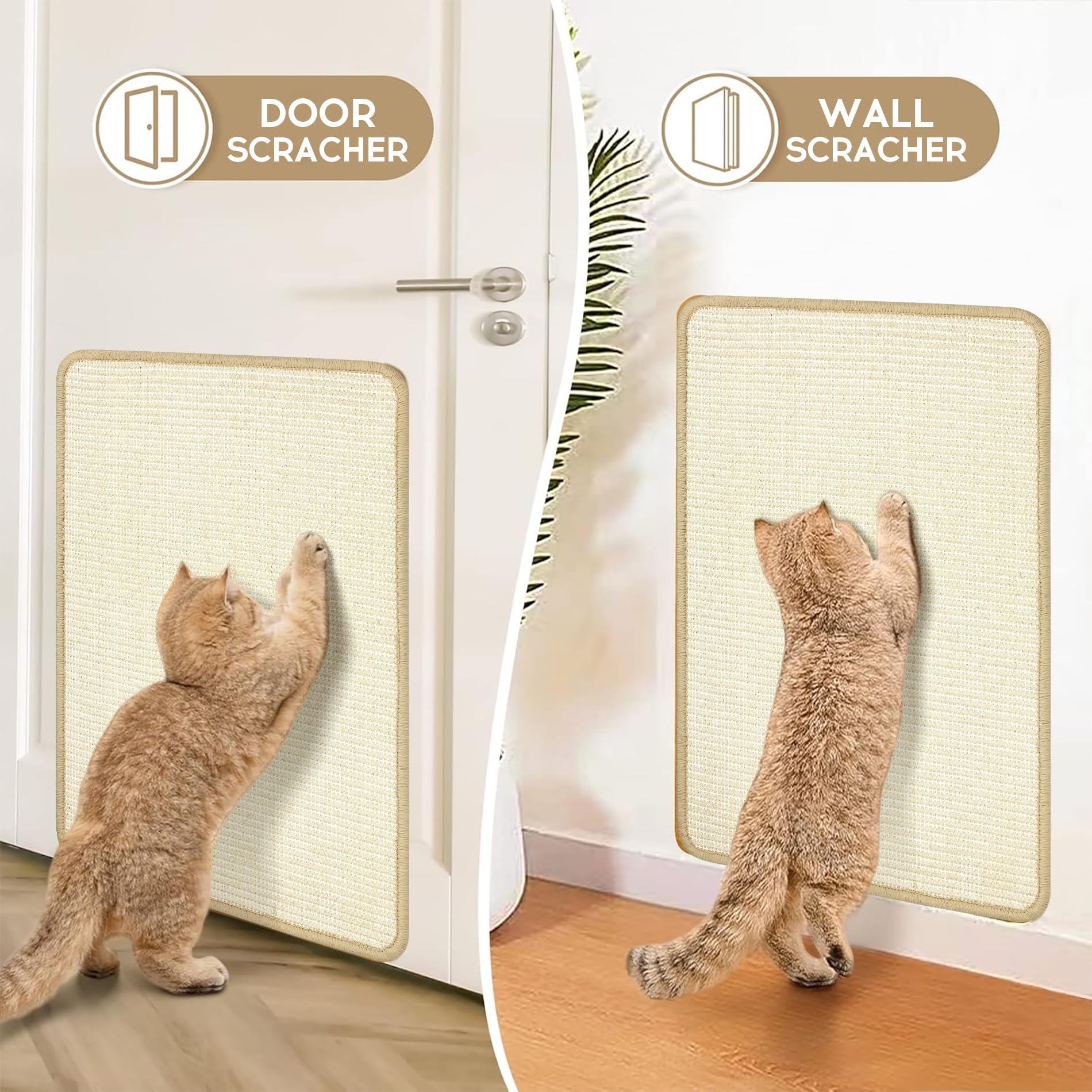 Graciadeco Sisal resistente, duradero para arañar sin deshilacharse.
