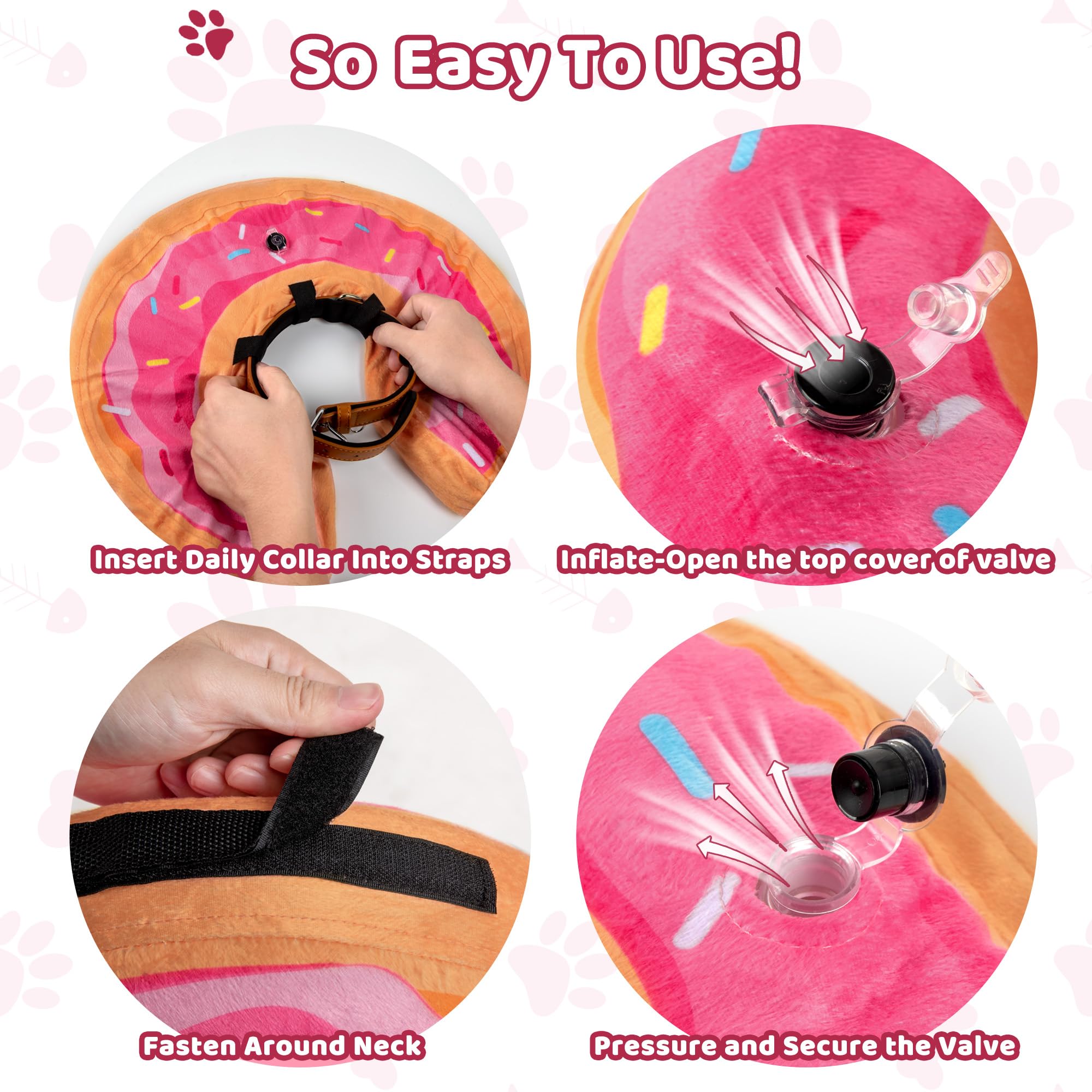Grand Line Collar donut rosa, ideal para uso diario sin obstruir la visión.