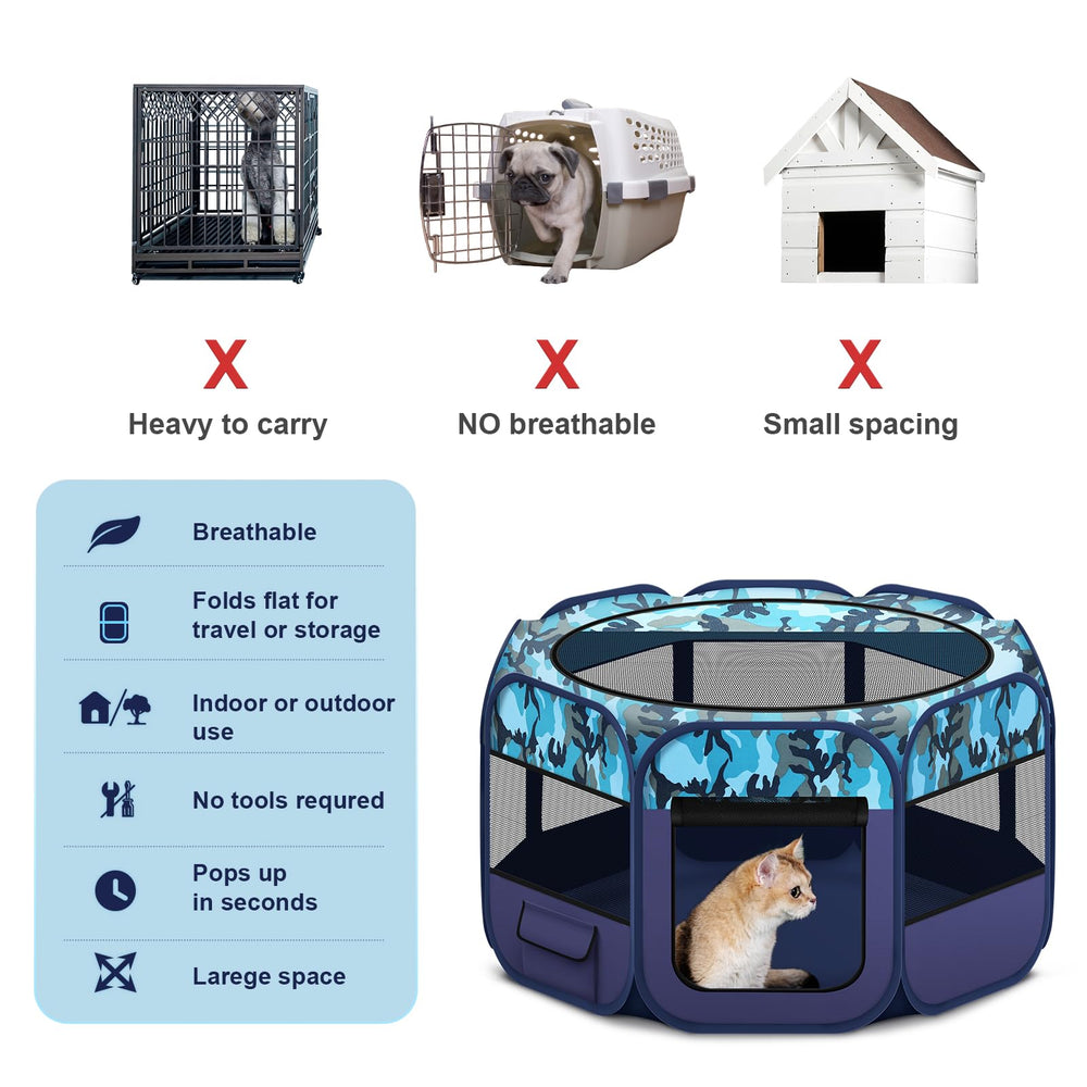 Grandtail jaula-perros puerta con cierre de velcro para acceso fácil