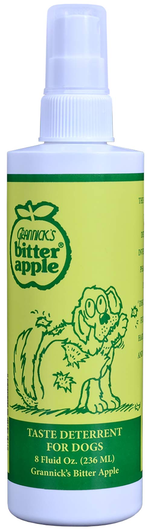 Aplicación de Grannick's en el pelaje para evitar que el perro muerda zonas sensibles.