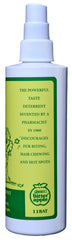 Etiqueta del producto Grannick's con spray amargo para prevención de lamidos.