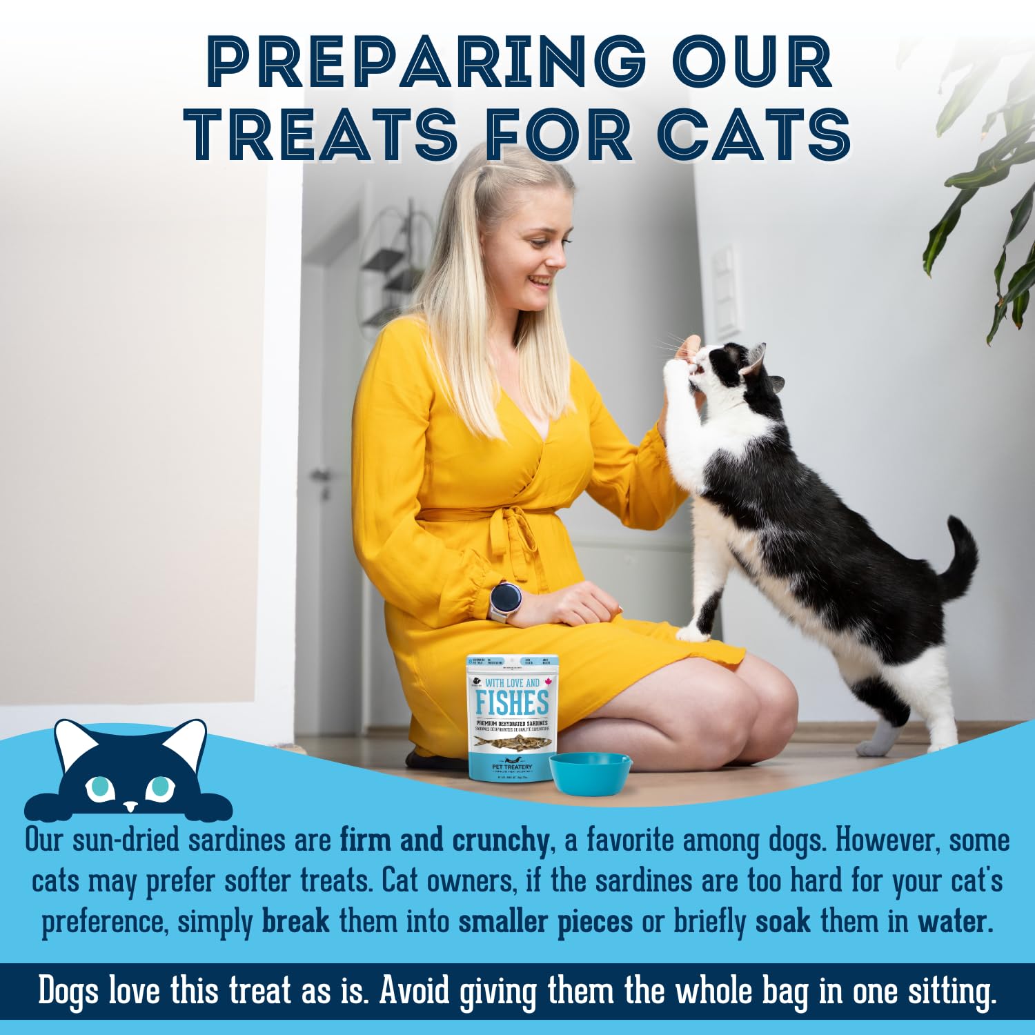 Granville Island Pet Treatery Sardinas, rico en omega-3 para beneficios naturales