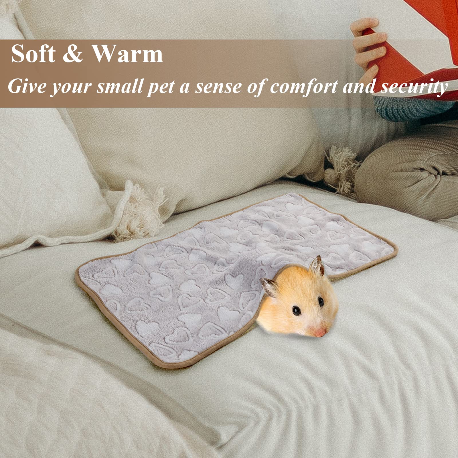 Grddaef forro de peluche suave, cálido y confortable para mascotas pequeñas.