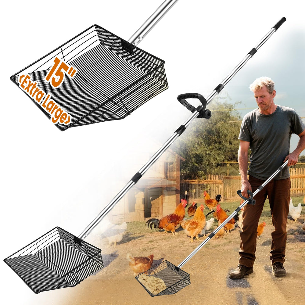 great dachong cazo extensible de 24 pulgadas para limpieza de corral sin esfuerzo