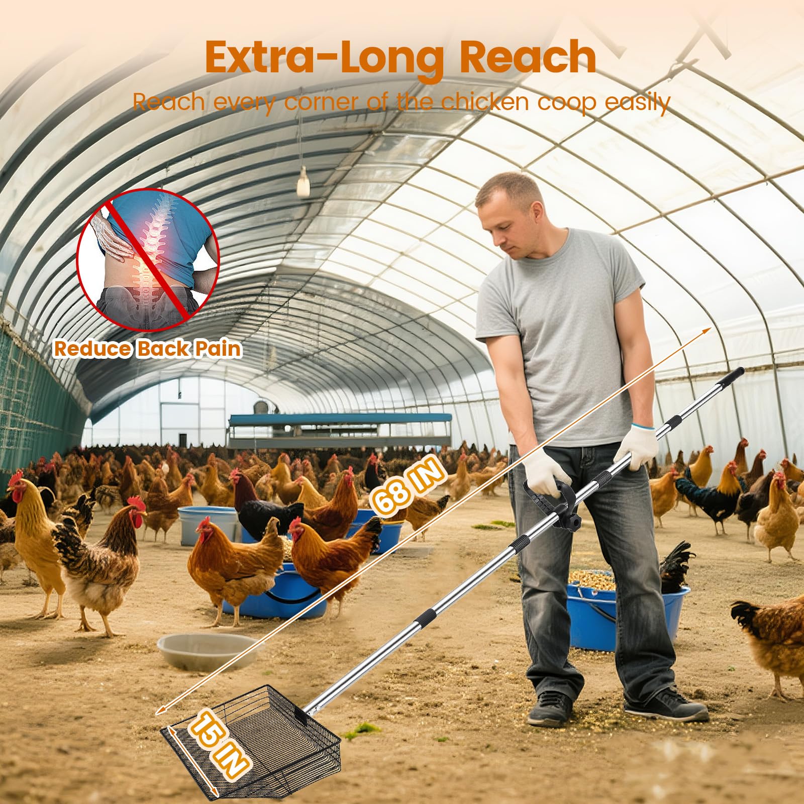 great dachong cazo extensible de 38 pulgadas para recoger excrementos rápidamente
