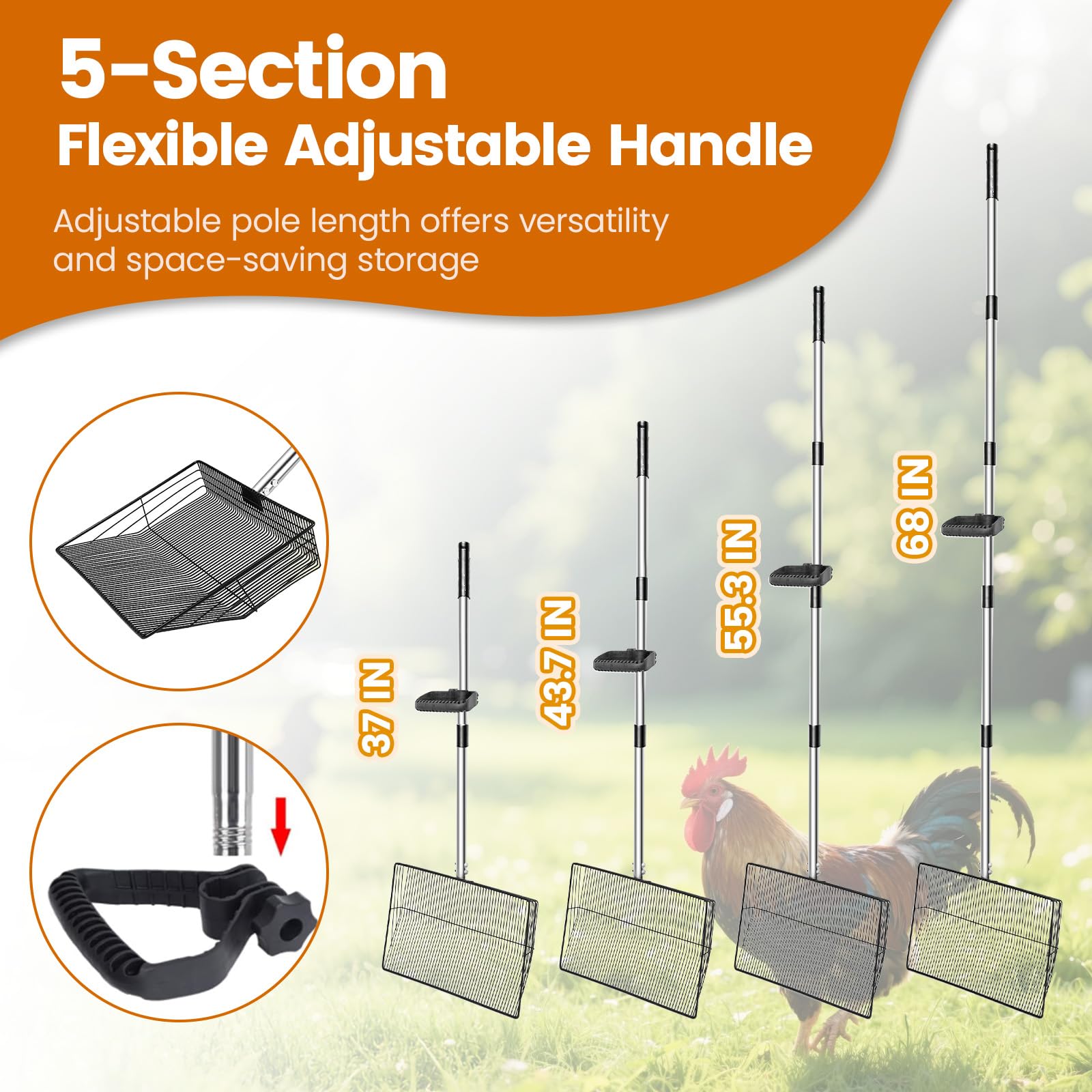 great dachong cazo extensible de 53 pulgadas para corrales grandes