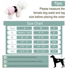 Grecle pañales femeninos para perros, interior suave cuida la piel.