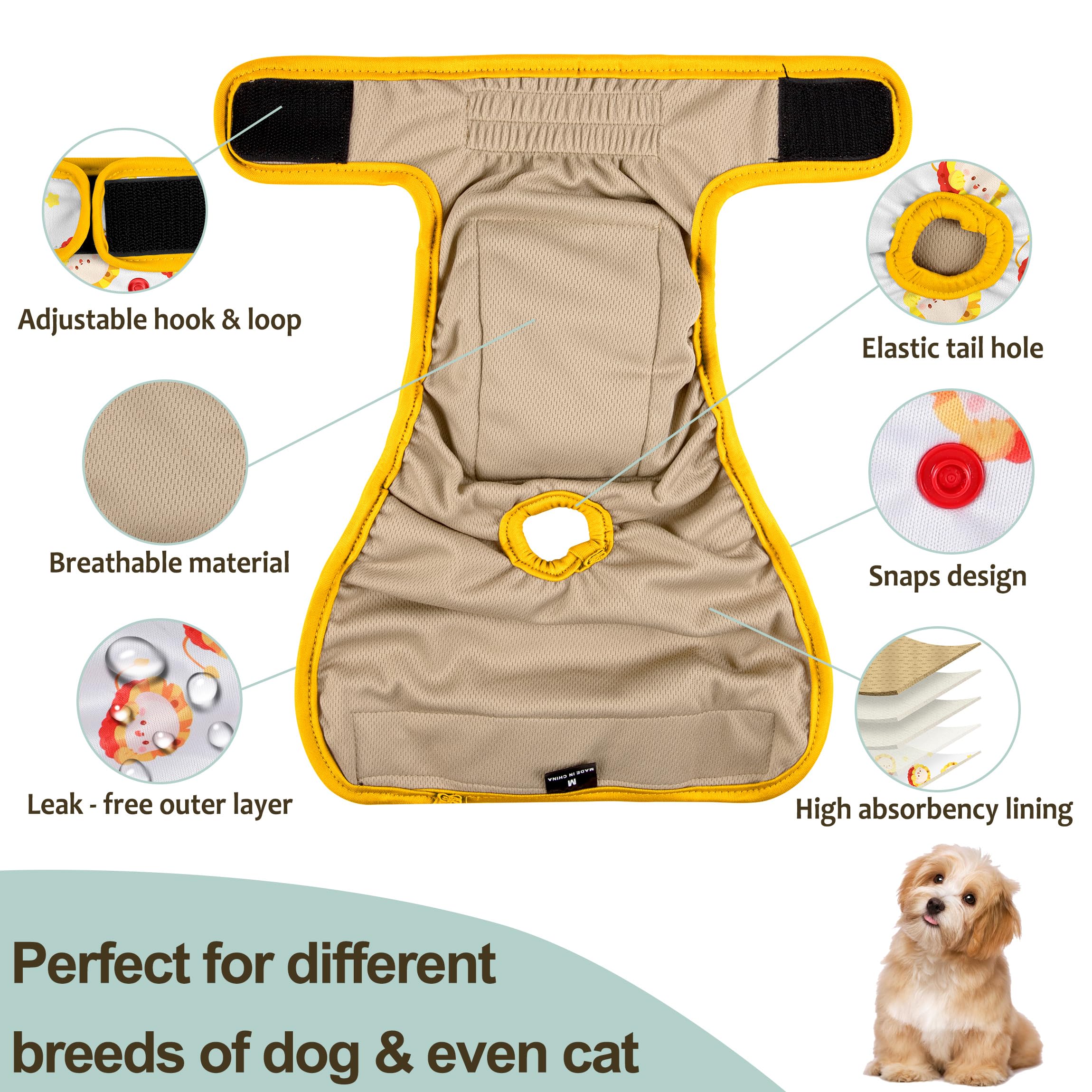 Pañales Grecle exterior impermeable para evitar fugas.
