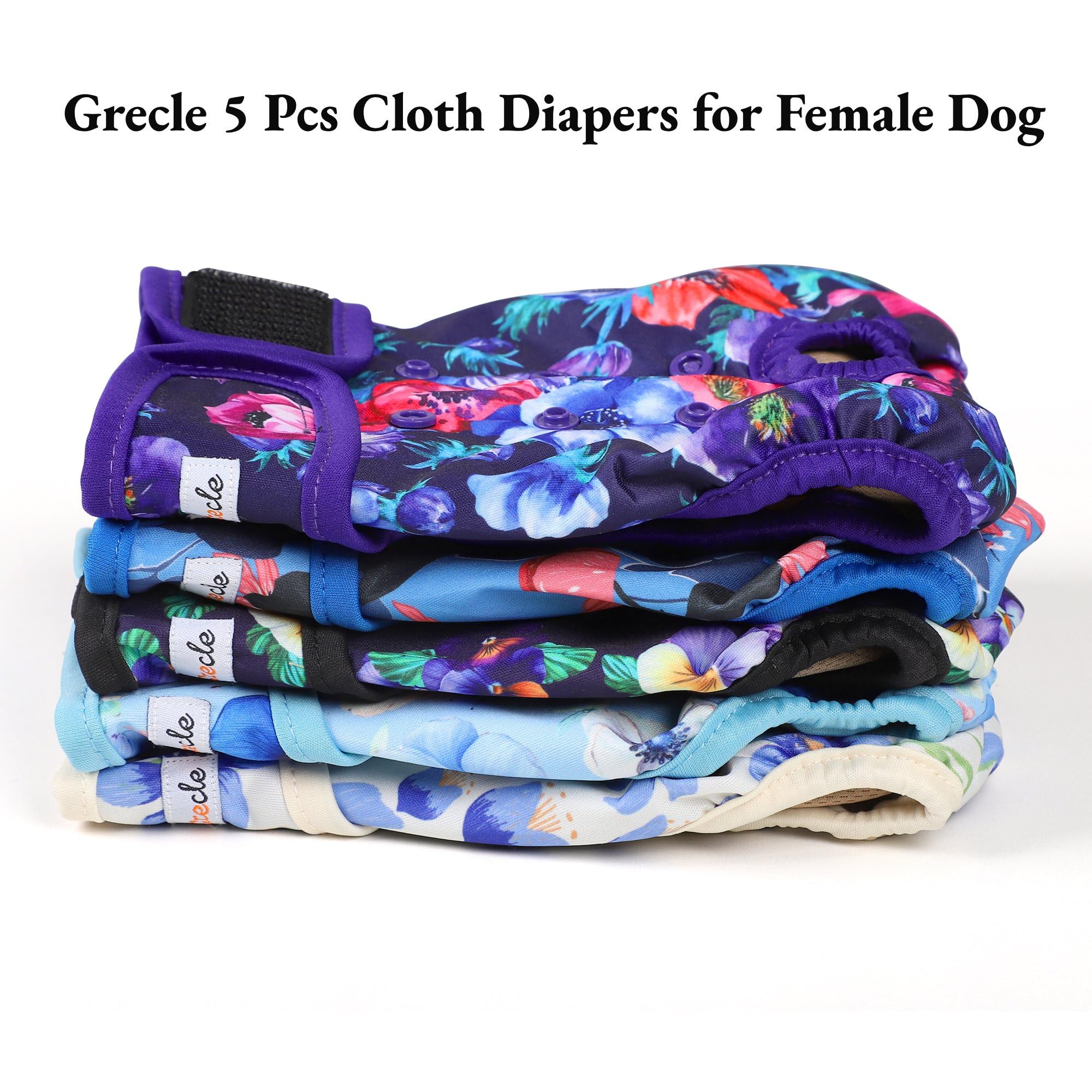 Grecle pañales para perro hembra Rose, alta absorción para evitar manchas