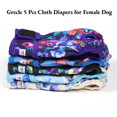 Grecle pañales para perro hembra Rose, alta absorción para evitar manchas