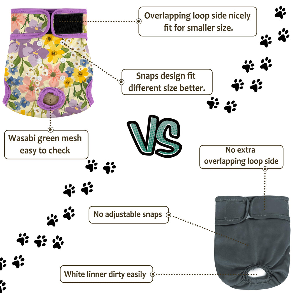 Grecle paños para perros femeninos varias-tallas se adaptan a razas diferentes.