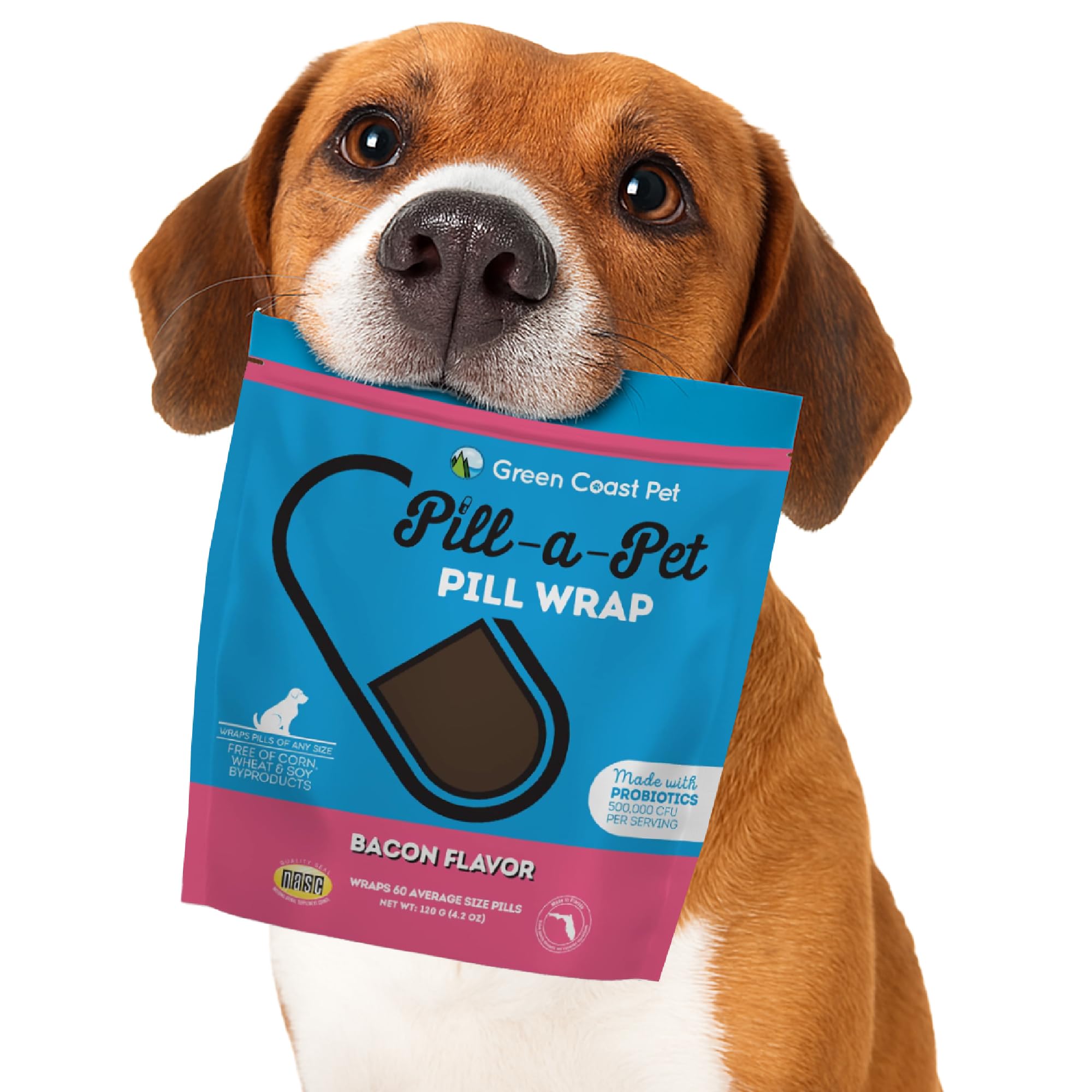 Green Coast Pet Pill-a-Pet: envoltura para pastillas de perros facilita la administración.