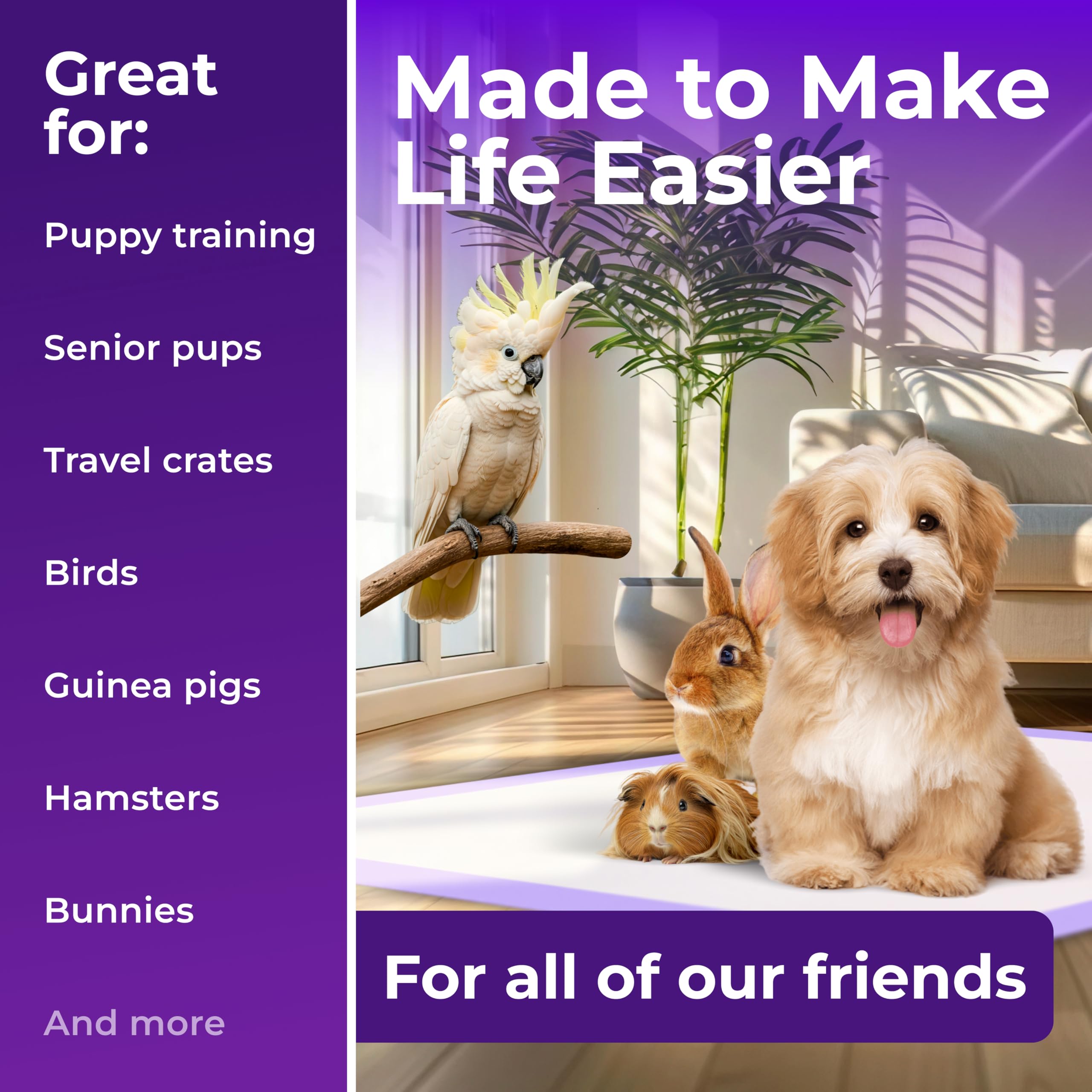 GREEN LIFESTYLE almohadilla de entrenamiento portátil, ideal para viajar con mascotas y entrenamiento, lavanda.