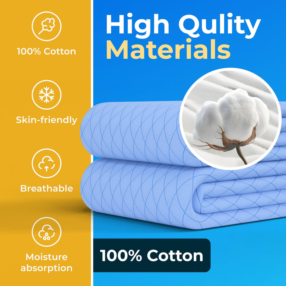 Protector de cama GREEN LIFESTYLE, gran absorción para adultos y personas mayores.