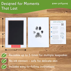 Green Pollywog tinta-sin-manchas: almohadilla segura para mascotas y pelaje limpio