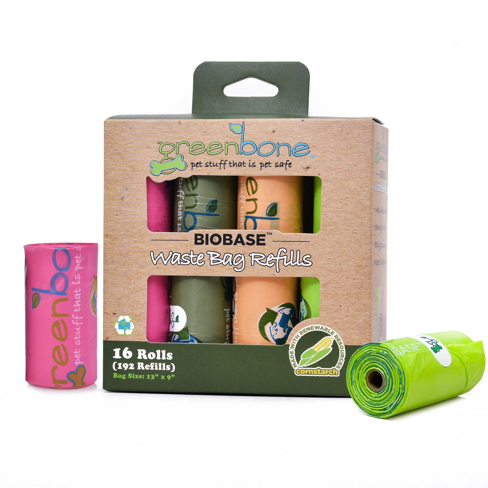 Greenbone Biobase bolsas para desechos de perros con bloqueo de olor para paseos