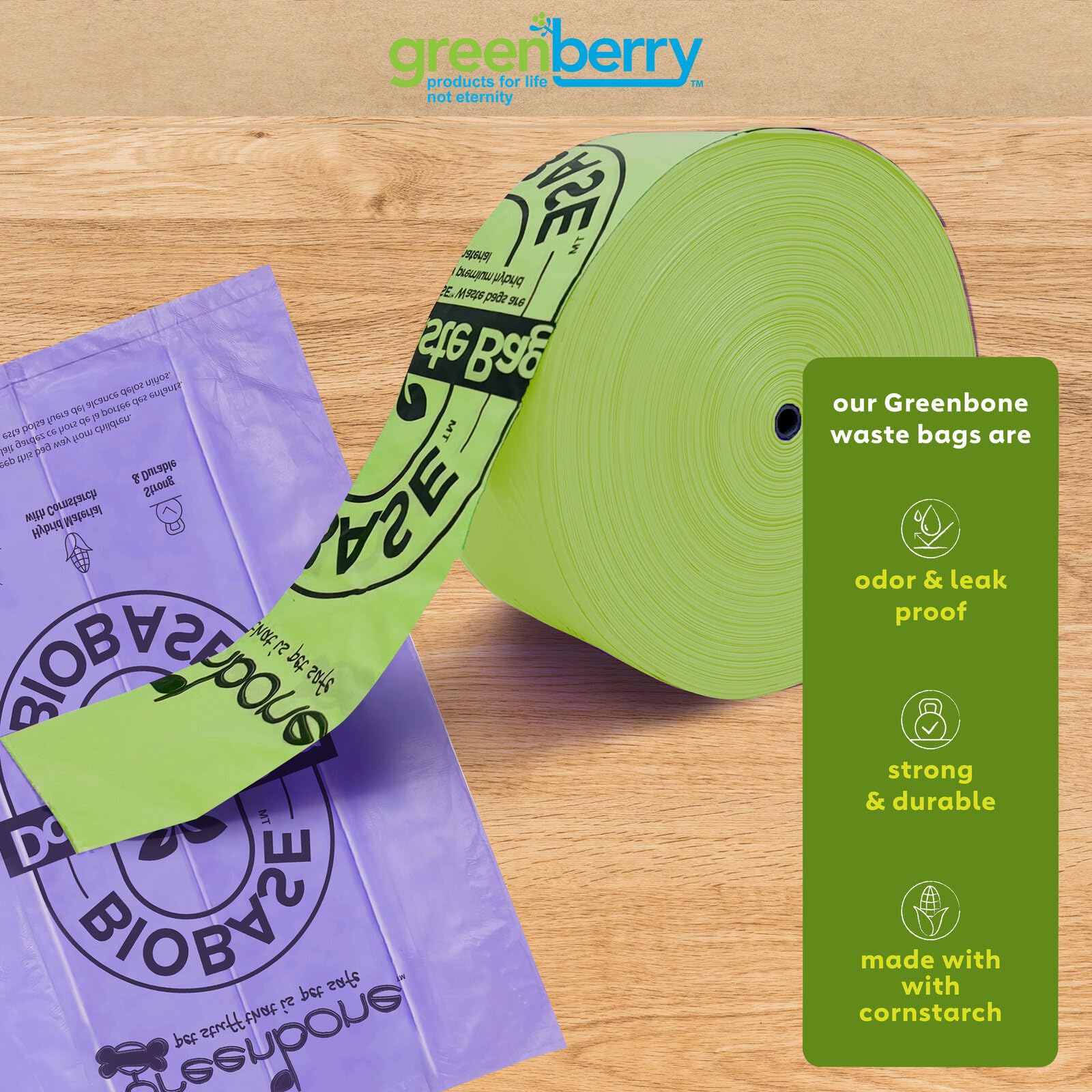 Greenbone BioBase cierre resistente, protección durante el transporte.