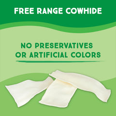 GreenCow Rawhide Chips: masticación prolongada para sesiones largas de perros activos.