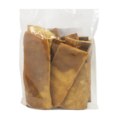 GreenCow Rawhide Chips sabor cacahuete para perros grandes, masticación prolongada.