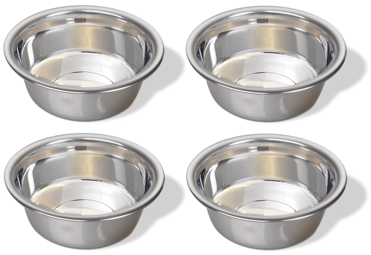 Greendale juego de 4 cuencos de acero inoxidable para perros, uso diario seguro.