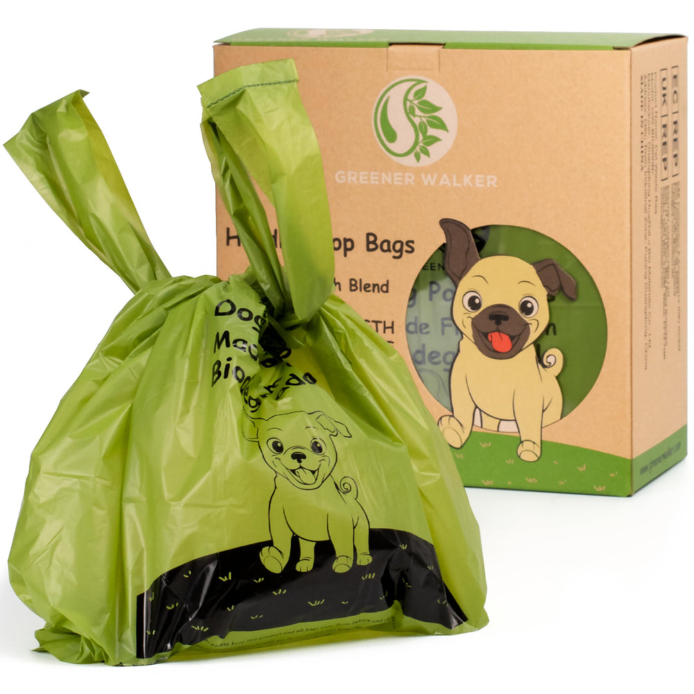 Bolsas GREENER WALKER resistentes con cierre para recogida de desechos caninos.