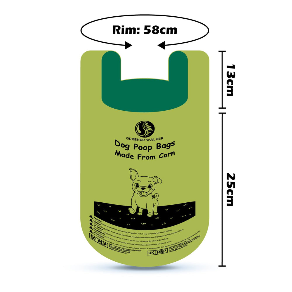 Set GREENER WALKER de 600 bolsas para desechos caninos.